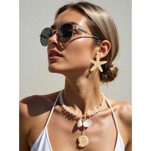 JeVenis costume de sirène pour femme-ensemble d'accessoires de costume de sirène avec jupe au crochet sirène pinces à cheveux étoile de mer bijoux en coquillage pour cosplay carnaval (JeVenis EU, neuf)