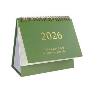 Calendrier de Bureau 2025-2026 - Janvier 2026 &agrave; D&eacute;cembre 2026, Petit Calendrier &agrave; Reliure Spirale, &agrave; l'&eacute;cole et Au Bureau, Id&eacute;al pour Offrir en Cadeau &agrave; La Famille et Aux Amis Pendant Le Nouvel An (TaoTaoBu, neuf)