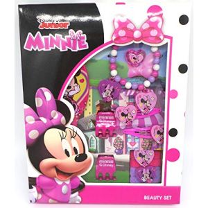 TDL Disney Minnie Mouse Boite Cadeau Fille 11 Pièces - Licence Officielle - Brosse À Cheveux - Chouchous - Pinces À Cheveux - Bague - Bracelet de Perles - Pinces à Cheveux - Beauty Set (docsmagic, neuf)