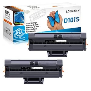 LOSMANN 2X Toner Compatible pour Samsung D101S MLT-D101S ML-2161 pour Samsung ML-2160 ML-2162 ML-2164 ML-2164W ML-2165 ML-2165W ML-2168 SCX-3400 SCX-3400F SCX-3401 SCX-3405 SCX-3405F SCX-3405FW (LOSMANN, neuf)