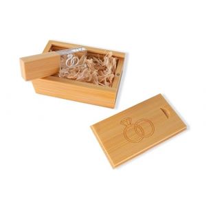 CL&Eacute; USB 64 Go Bois et Cristal - USB 3.0 Haute Vitesse - Cl&eacute; Personnalis&eacute;e Mariage - Photographe - Vid&eacute;aste - M&eacute;moire Pro - Stockage &Eacute;l&eacute;gant - Pendrive Communion - Cadeau Original (ZELEKTA, neuf)