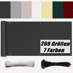 Ufamiluk Cache Balcon Couverture de confidentialit&eacute; Solaire Balcon Ext&eacute;rieur Brise Vue de Balcon 1m20 pour Jardin Terrasse Balcon Patio 50 cm de Hauteur Anthracite 50x850cm (Happyhome88, neuf)