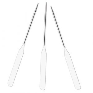 SOLUSTRE 3pi&egrave;ces Spatule Maquillage Acier Inoxydable M&eacute;langeur Pour Plateau Cosm&eacute;tique Spatule Longue Pour M&eacute;langer Fond De Teint (Quxinen, neuf)