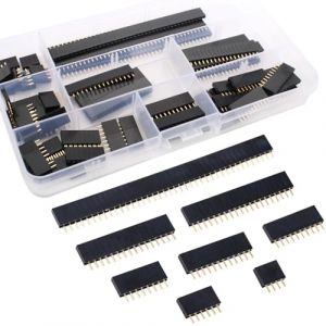 RUNCCI-YUN 60Pièces 2.54mm PCB Carte Femelle Broche Connecteur Socket (4/6/8/10/12/16/20/40 Pin) Femelle Pin Header Socket Connecteur Bande, pour Arduino Empilable Shield (RUNCCI-YUN, neuf)