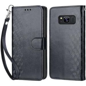 KENHONER Coque pour Samsung Galaxy S8, Housse Etui Portefeuille Cuir Multifonction, Fermeture Magn&eacute;tique &agrave; Clapet Anti-Choc Compatible avec Coque Samsung S8 Book - Noir (KENHONER, neuf)