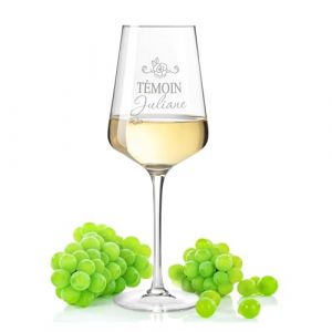Leonardo Puccini Verre à vin avec gravure – Demoiselle d'honneur – Personnalisable avec nom – Cadeau pour petite amie, sœur pour fête de mariage – Cadeau de mariage ou de fiançailles – Couleur : (GRAVURZEILE, neuf)