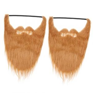 HEALEEP 2 Pièces Masques de Barbe Fausse Orange pour Halloween Accessoires de Simulation de Moustaches pour Déguisement et Fête Couleur Aléatoire (Aesthetiscs, neuf)