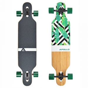 Apollo Longboard édition spéciale Board Complet y Inclus Outil en Forme de T, avec roulements à Billes ABEC High Speed, Drop-Through Freeride Skaten Cruiser Boards (Vevendo, neuf)