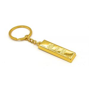 Promotech Porte-cl&eacute;s en acier inoxydable imitant un lingot d'or amusant de Une touche de luxe avec un clin d'&oelig;il (Promotech Technologies Limited, neuf)