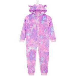 Harry Bear Pyjama Licorne Fille | Surpyjama Polaire | Combinaison Licorne Enfant | Combinaison Polaire Violet 7-8 Ans (Character FR, neuf)