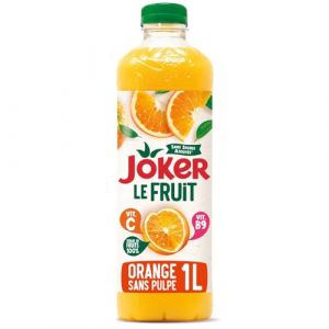 JOKER &ndash; Jus d&rsquo;Orange Pur Sans Pulpe et Sans Sucres Ajout&eacute;s, Saveur Naturelle et Fra&icirc;che (Bouteille 1L) - Le lot de 4 (March&eacute; Parisien, neuf)