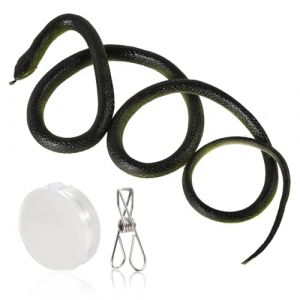 NQEUEPN Farce de Serpent avec Clip de Ficelle, 120cm Snake Prank with String Clip Drôle Farce de Serpent de Golf Bricolage Serpent Jouet Plastique pour Taquiner Les Amis (Jenniy, neuf)