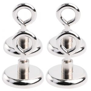 Aenienoe Aimant Puissant Neodyme Aimant de Peche Aimant Super Puissant Gros 36mm Aimant Avec Anneaux Facile &agrave; d&eacute;monter Magnets 4Pcs (OCEUMAOA, neuf)