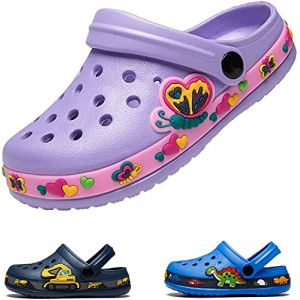 AVASAGS Sabots unisexe pour enfants Pantoletten filles et gar&ccedil;ons Chaussures respirantes Sandales gar&ccedil;ons Chaussures de bain Pantoletten Chaussures de jardin antid&eacute;rapantes, Violet, 25 EU (Such A Great Store, neuf)