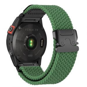 Bracelet Compatible avec Garmin Fenix 8 51mm/7X/6X/6X Pro/5X/5X Plus/3/3 HR, 26mm Tissu &eacute;lastique Sport Nylon Bracelet pour Fenix 3 Sapphire/7X Sapphire Solar/D2 Delta PX (BEIYING, neuf)