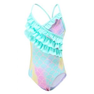 Aisyee Maillot de Bain Une &Eacute;paule pour Fille - Une Pi&egrave;ce Natation Hawa&iuml;ens &agrave; Volants 5-16 Ans (ZhouKe Maoyi, neuf)
