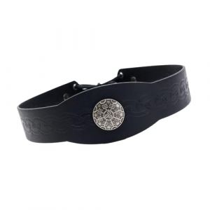 Bandeau médiéval en cuir synthétique pour homme et femme, unisexe, bandeau historique en relief, pour les amateurs de styles vintage (XJiauku, neuf)