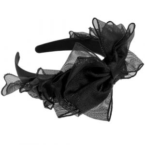 MOTHNUR Bandeau Cheveux Rétro Dentelle Large avec Nœud Noeud Léger et Confortable Accessoire Élégant pour Mariage Soirée et Cosplay (Huajiay, neuf)