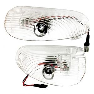 Duleutgnu 2 Pièces Lumières de Porte Logo de Bienvenue Fantôme Ombre LED - Lampadaire Définition Pour Portes d'Entrée - Emblème 3D Pour 147 GT (sunshine fly, neuf)