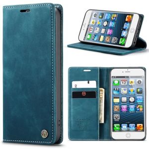 Wusbulk Coque pour iPhone 5/5S/SE 2016 Housse Portefeuille en Premium Cuir PU, Flip Case Rabat Magn&eacute;tique avec Porte Cartes et Stand, Protection Antichoc &Eacute;tui pour iPhone 5/5S/SE 2016, Bleu Vert (Eyuniao-EU, neuf)