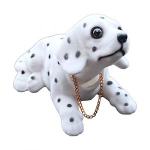 Rurunklee Auto Aimable Chien Figurine Bouge la Tête Wobble Head Hocher Tête Jouet Tableau de Bord Décoration Chien en Hochant Tête Intérieur de Voiture Décoration (zhrnfm, neuf)