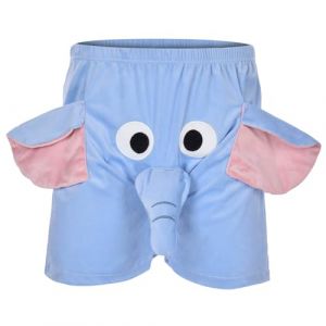 Homme Drôle Elephant Shorts Calecon Hommes Drole, Slip Elephant Shorts Boxer Calecon Drole Homme Short Nouveauté sous-Vêtements Drôle Éléphant Short Ample Boxer Pyjama Court Vêtements de Nuit (hoarse-NU, neuf)
