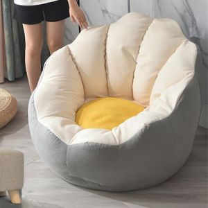Highdi Pouf Poire Housse de Pouf pour Enfants Adultes sans Remplissage, Fleurs Pétale Filles Rangement de Jouets Stockage, Pouf Fauteuil Poire Salon Intérieur Extérieur (Beige,Aldult- 80x70cm) (Highdi, neuf)