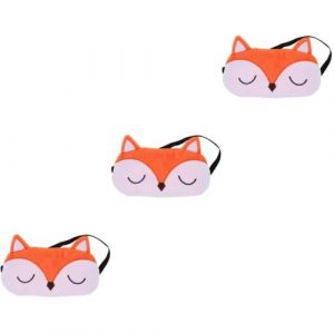 SOIMISS 3 Pi&egrave;ces Masque pour les yeux de renard coussinets de gel pour les yeux oeil pour dormir nuit Masques patch yeux couvre-yeux pour dormir masque de sommeil pour les yeux chiffon (Star-wish, neuf)