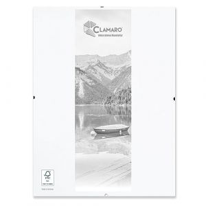 CLAMARO N&deg;1 Cadre photo &agrave; clip sans cadre 70 x 130 cm | Porte-photo moderne pour des pr&eacute;sentations de galerie &eacute;l&eacute;gantes avec paroi arri&egrave;re en bois MDF lamin&eacute; blanc et vitre en verre acrylique (Clamaro, neuf)