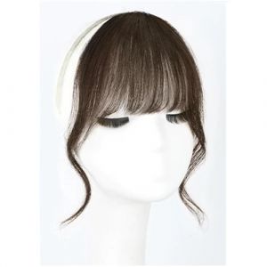 Frange a Clip Cheveux Frange à Clip-Fausse Frange Pince à Cheveux Noir Clip sur Frange Vrais Cheveux Humains Rideau Frange for Femmes Frange Française Fausse Frange(T4/27/30) (longlongshangmaohang, neuf)