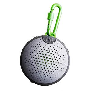 Boompods Aquablaster Enceinte Portable - Mini Haut-Parleur Bluetooth Compatible Alexa avec Commande Vocale, IPX7 Enceinte Waterproof pour la Douche et Voyager, Gris et vert (Boompods DE, neuf)