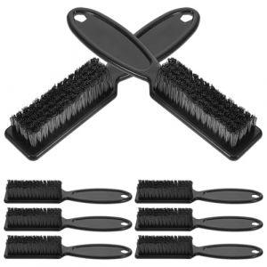 Mobestech 8 pi&egrave;ces Brosse de Coiffure avec Manche Long Poils Nylon Doux Brosse Fade pour Barbe et Tondeuse Nettoyage des Poils de Cou et Visage (Cash Liu, neuf)