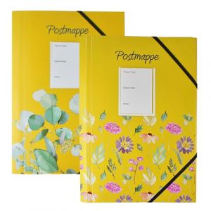 Pochette Elastique a4 à Rabat,Chemise Cartonnée,Pochettes Cartonnées a4,2 Articles Chemise a Rabat Elastique,Jaune Pochette Elastiques (HNBTX, neuf)