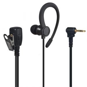 YNIBST Oreillette pour Radio en Forme de G de 2.5mm, Compatible avec Motorola Talkabout, pour T62, T82, T82 Extreme, T92, T92 H2O, Ecouteur pour Talkie Walkie avec Microphone PTT (Noir) (YNIBST-Direct EU, neuf)