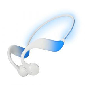 Casque Conduction Osseuse Bluetooth 5.4 avec M&eacute;moire MP3 32 Go, &Eacute;couteurs Sport &Eacute;tanches IPX5 Oreille Ouverte, Casque Osseux sans Fil avec Micro Int&eacute;gr&eacute; pour Course Fitness, Faisceau Lumineux Nocturne (FangWenFaHuo, neuf)