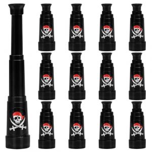 Longue-Vue Pirate Enfant Lot de 12,T&eacute;lescope Extensible pour F&ecirc;te Pirate (D&eacute;coratif sans Fonction de Grossissement) Accessoires de D&eacute;guisement Pirate Cadeaux de F&ecirc;te Cadeaux d'anniversaire (kaitianhongdianzi, neuf)