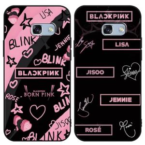 2 Pi&egrave;ces Coque pour Samsung A5 2017 5.2'', Blackpick Kpop Star Groupe D'idoles Lisa Rose Jenny Jisoo Protection Cover Etui Housse de Haute Qualit&eacute; TPU Silicone Souple Anti-Rayures Antichoc Case (yuhuolai maoyi, neuf)