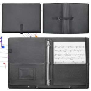 Classeur Partition Musique Pochette à Partitions A4 avec poches intérieures poignée et bande élastique Chemises pour partitions grand format piano chorale musiciens (MARNICOL, neuf)