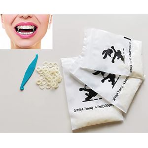 Ambre &Eacute;lastique Latex Bretelles 3/16 Orthodontie Lourd 4.5oz Bandes De Latex Dentaire Dreads Poup&eacute;e Tresses de cheveux crini&egrave;re de cheval Correction de la queue Espace dentaire N&oelig;uds sup&eacute;rieurs (DENTALORTHO, neuf)