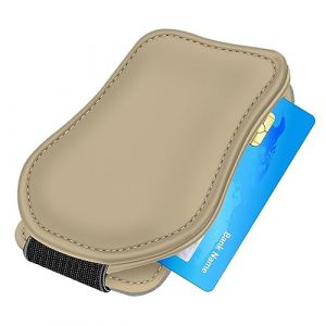 Porte-lunettes de soleil magnétique pour visière de voiture, clip à lunettes, support de lunettes de soleil intérieur de voiture en cuir, clip en métal solide pour lunettes de soleil, homme (queen'style, neuf)