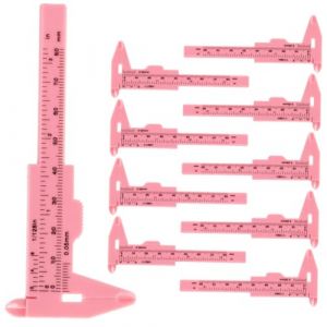 Baluue règle à sourcils en plastique Règle de positionnement de sourcils Accessoire de maquillage règle coulissante petits outils d'étriers pieds à coulisse portables règle de sourcil (Fortune Luck, neuf)