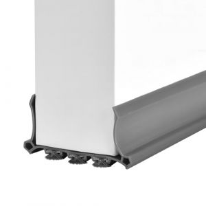 Bas de Porte Isolant, 98 x 5cm Boudin de Porte, Autoadh&eacute;Sive et Adjustable, Isolant Phonique Thermique Bande D'&Eacute;tanch&eacute;It&eacute; Anti Bruit Poussi&egrave;Re Stop &agrave; L'Air Froid Anti Souris Fourmi (Gris) (YIXIN shop, neuf)