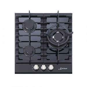 Kaiser KCG 4384 Plaque de cuisson &agrave; gaz 45 cm/Autonome/Cuisini&egrave;re / 3 br&ucirc;leurs - 3,8 kW WOK/Gaz naturel et propane possibles - Plaques de cuisson en Verre tremp&eacute;/Qualit&eacute; Sup&eacute;rieure (elektroniks-home, neuf)