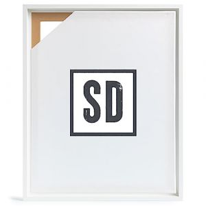 Stallmann Design Cadre à joint d'ombre pour châssis | 60x90 cm | Blanc | MDF cadre pour toiles avec effet de profondeur | avec accessoires de montage | Cadre sans verre ni dos d'âne (Stallmann Design, neuf)