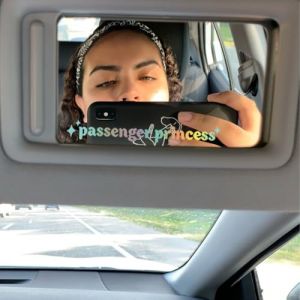 KEQAR 8 pièces Accessoires de Voiture de Princesse, Autocollants en Vinyle, Couronne D'étoiles De Coeur de Rose, Miroir de Voiture Étanche Mignon, Passenger Princess Stickers (Quatre couleurs) (APENGPENG, neuf)