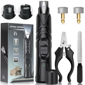 PQETBV Lime Griffe Chien Electrique avec Lumière et 2 Roues, Broyeur D'ongles pour Animaux à Faible Bruit, Coupe-Ongles Electrique Rechargeable pour Moyens et Petits Chiens Chats (LUIS JAZIEL, neuf)