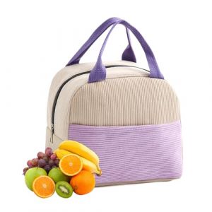 FOSDICK Lunch Bag Isotherme Femme, Violet Sac Isotherme Repas pour Femme, 23x20x14cm Portable Lunch Box Thermos Repas Sac &agrave; Main pour Bureau, Travail, D&eacute;jeuner et &Eacute;tudiants Scolaires (FOSDICK, neuf)