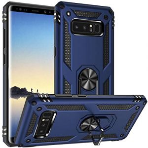 Fetrim Coque pour Galaxy Note 8, Étui Antichoc Cover Anti Housse avec Bague rotatif Support pour Samsung Galaxy Note 8 Bleu Marin (TaiDeLuanTech, neuf)