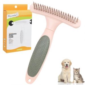 Brosse &agrave; sous-poil pour chien et chat - Avec 2 broches de r&acirc;teau - Peigne d&eacute;m&ecirc;lant pour chien - Brosse &agrave; poils longs - Effet de massage et protection des poils de couverture (LywXxww, neuf)