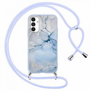 Foonary Coque pour Samsung Galaxy A32 5G avec Cordon de Collier, Aesthetic Marbre Motif &Eacute;tui Housse R&eacute;glable Lanyard Corde, Souple Silicone TPU Antichoc Protection Case pour Samsung A32 6,5", Marbre 2 (BAROR TRADING, neuf)